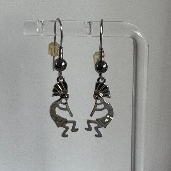 Kokopelli Native American Made Earrings - Picture 1 of 5
